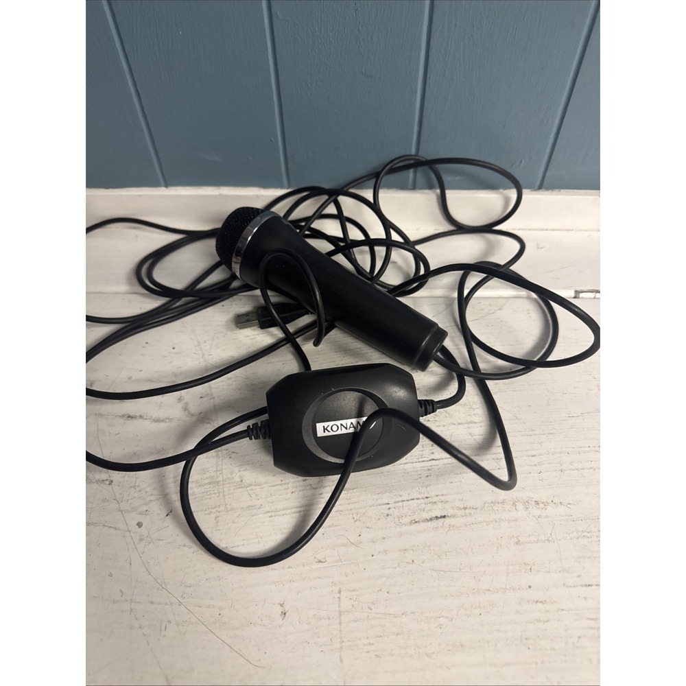 Logitech Konami USB Microphone For Rock Band Guitar Hero PS2 PS3 Black A-0234A